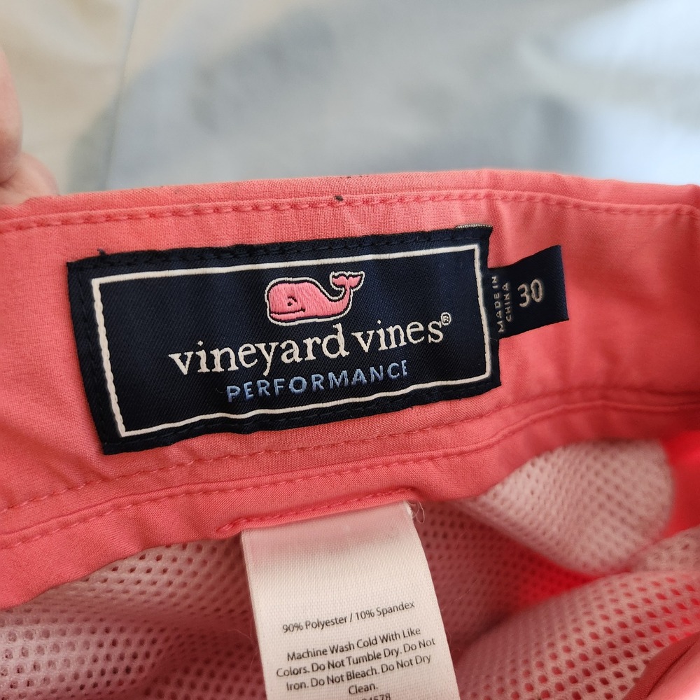Vineyard Vines Golf Shorts Bundle Blue Pink Coral Stretch Performance Size 30 - Picture 7 of 9